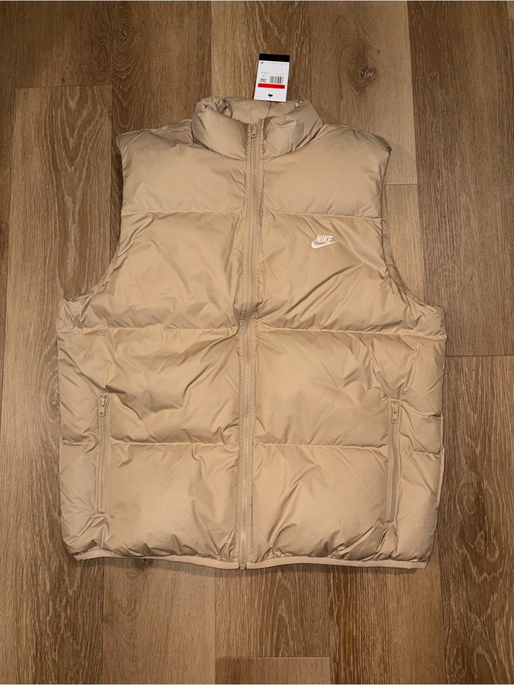 Nike Therma Fit Down Puffer Vest Beige Mens Sz Large IB2977-297 New